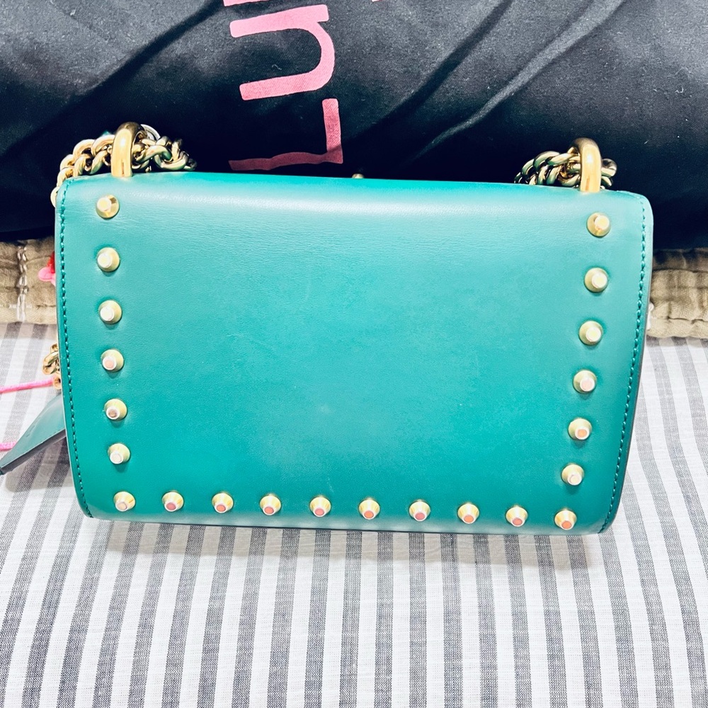 Gucci Green Studded/pearl crossbody Bag - Picture 4 of 5